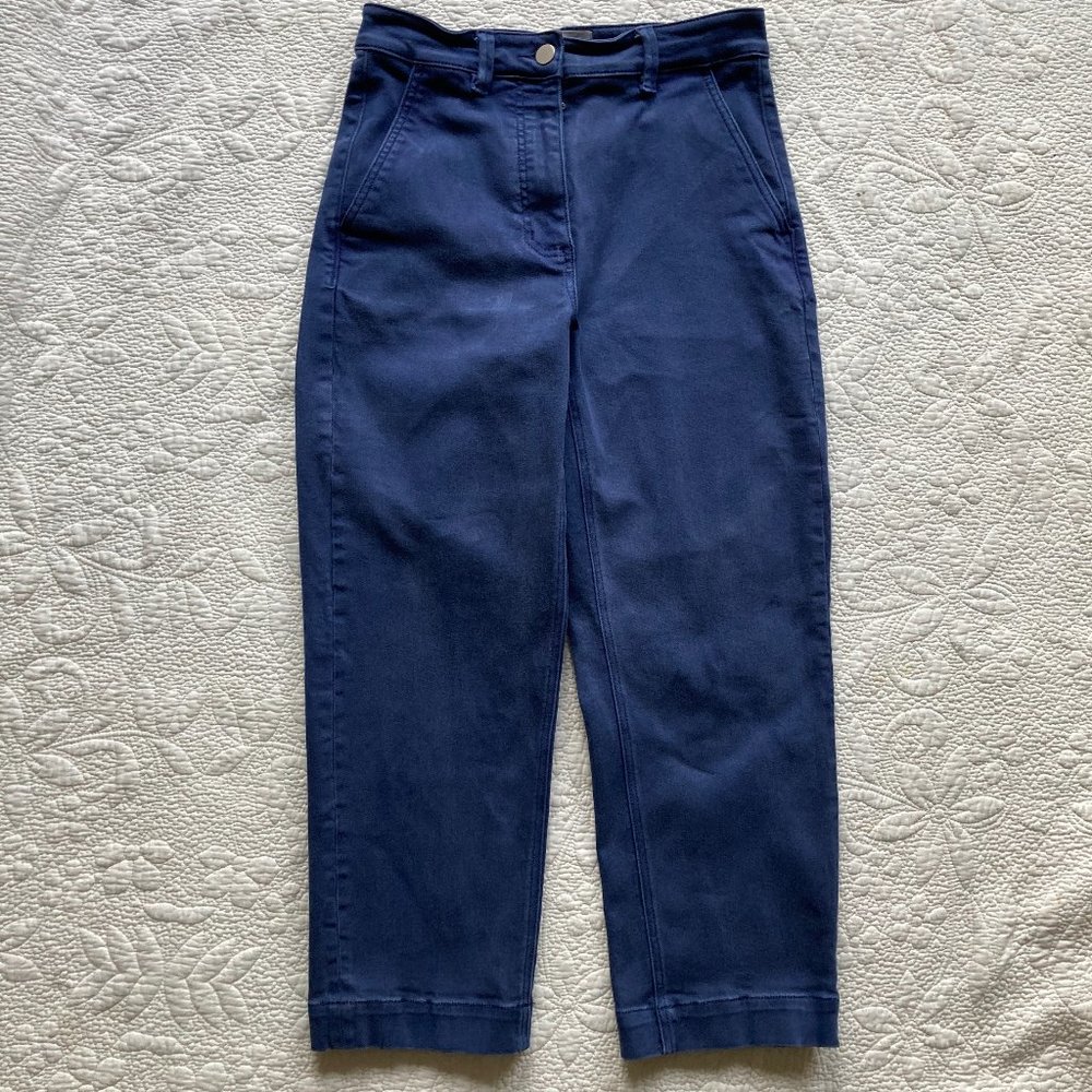Everlane | Cropped Blue Straight Leg Pant | Size 4 SHORT